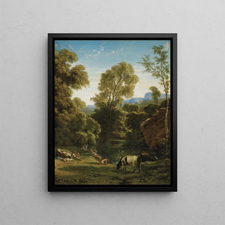 JeanPaul Flandrin - Paysage classique avec personnages prs dun lac.webp
