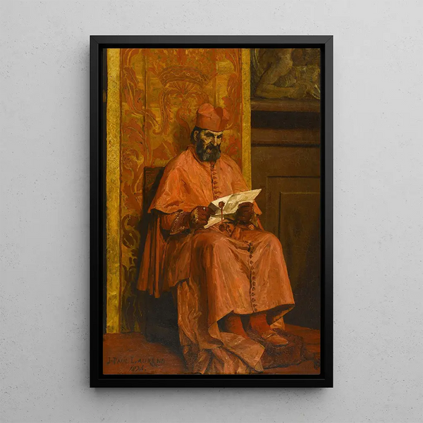 The Cardinal - Jean-Paul Laurens — framed artwork on a wall