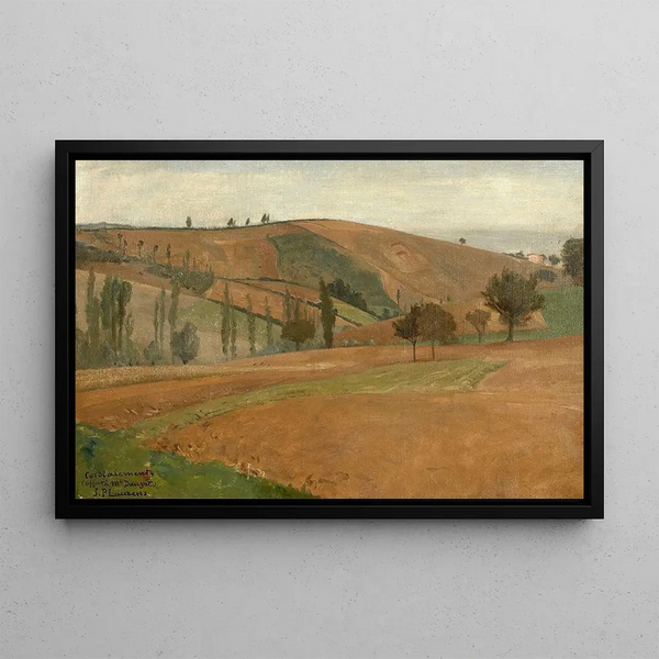 Landscape Painting of Lauragais - Jean-Paul Laurens — framed artwork on a wall