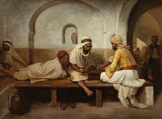 Playing chess - Jean-Raymond-Hippolyte Lazerges — artwork view
