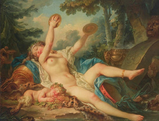 Bacchante allongée jouant des cymbales - Jean-Simon Berthélemy — artwork view