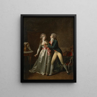 JeanSimon Fournier - A young man proposing to a lady in an interior.webp