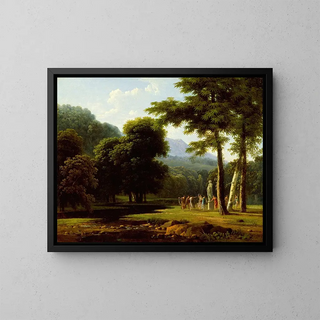Landscape Painting - Jean-Victor Bertin — framed artwork on a wall