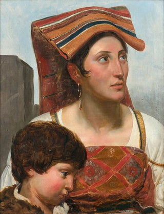 JeanVictor Schnetz - Femme et jeune garon tude pour lenfance de Sixte Quint.webp
