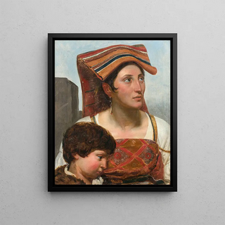 JeanVictor Schnetz - Femme et jeune garon tude pour lenfance de Sixte Quint.webp