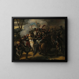 The Death of General Colbert - Jean-Victor Schnetz — framed artwork on a wall