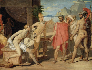 Achille receiving the envoys of Agamemnon in his tent - Jean-Auguste-Dominique Ingres — artwork view