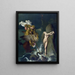 Angelic painting saved by Ruggiero - Jean-Auguste-Dominique Ingres — framed artwork on a wall