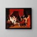 François I Painting receives the last breaths of Leonardo da Vinci - Jean-Auguste-Dominique Ingres — framed artwork on a wall