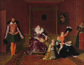 Henri IV playing with his children at the moment when the Spanish ambassador is admitted in his presence - Jean-Auguste-Dominique Ingres — artwork view