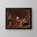 Henri IV playing with his children at the moment when the Spanish ambassador is admitted in his presence - Jean-Auguste-Dominique Ingres — framed artwork on a wall