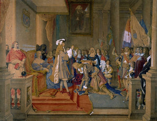 The Marshal of Berwick receiving the Order of the Golden Fleece - Jean-Auguste-Dominique Ingres — artwork view