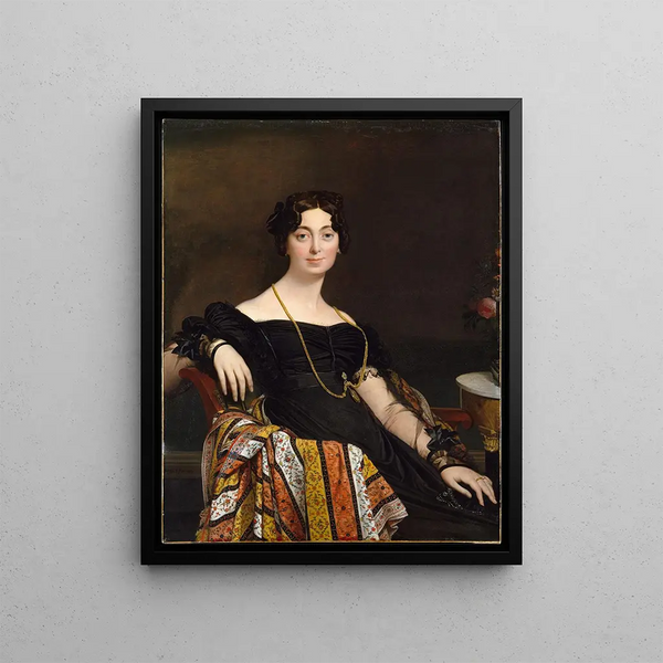 Madame Jacques-Louis Leblanc Françoise Poncelle - Jean-Auguste-Dominique Ingres — framed artwork on a wall
