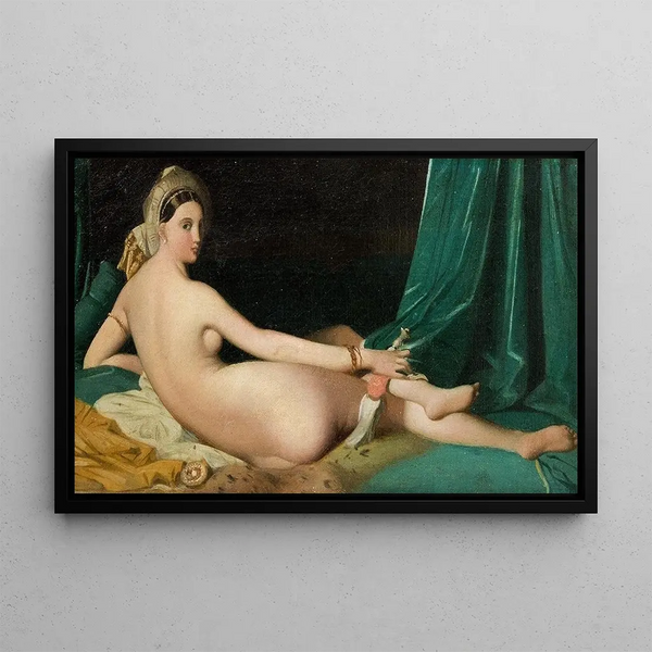 Odalisque - Jean-Auguste-Dominique Ingres — framed artwork on a wall