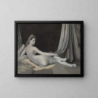Odalisque in grisaille - Jean-Auguste-Dominique Ingres — framed artwork on a wall
