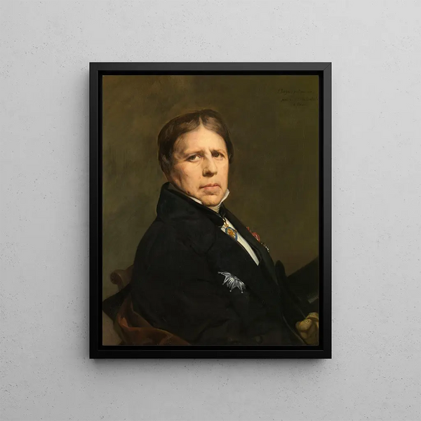 Self-portrait - Jean-Auguste-Dominique Ingres — framed artwork on a wall