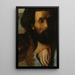 Sketch of the head and hands of Saint John for Jesus giving Saint Peter the keys to heaven - Jean-Auguste-Dominique Ingres — framed artwork on a wall
