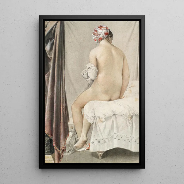 La Baigneuse - Jean-Auguste-Dominique Ingres — framed artwork on a wall