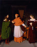 Raphael's Engagements and the Cardinal Bibbiena's Niece - Jean-Auguste-Dominique Ingres — artwork view