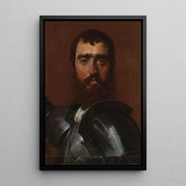 The Condottiere - Jean-Auguste-Dominique Ingres — framed artwork on a wall