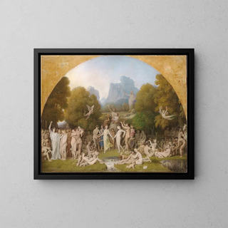 L'Âge d'or - Jean-Auguste-Dominique Ingres — framed artwork on a wall