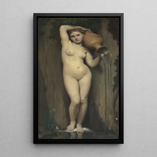 La Source - Jean-Auguste-Dominique Ingres — framed artwork on a wall