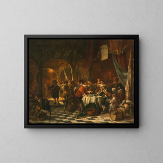 The King of Shooters - Jean Auguste Henri Leys — framed artwork on a wall