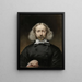 Self-portrait painting - Jean Augustin Daiwaille — framed artwork on a wall