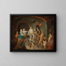 a tumultuous scene in a tavern - Jean Baptiste Charpentier II — framed artwork on a wall
