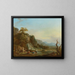 River landscapes with figures - Jean Baptiste Claudot — framed artwork on a wall