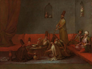 Dervishes sharing a meal - Jean-Baptiste Vanmour — artwork view