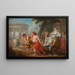 Cléobis and Biton with Cydippe in front of Hera's temple - Jean Bardin — framed artwork on a wall
