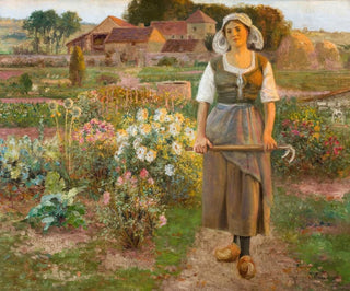 Young girl in the garden - Jean Beauduin — artwork view