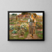 Young girl in the garden - Jean Beauduin — framed artwork on a wall