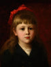 Portrait painting of a little girl - Jean Benner — artwork view
