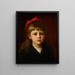 Portrait painting of a little girl - Jean Benner — framed artwork on a wall