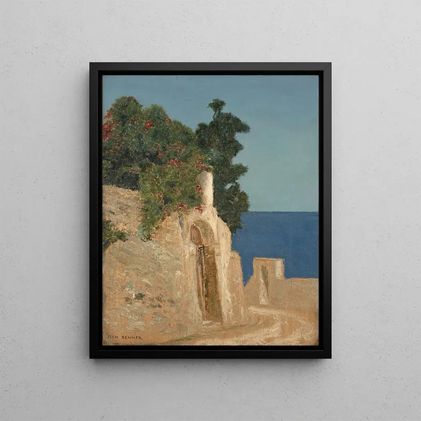 View of Capri - Jean Benner — framed artwork on a wall