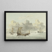 Boats on Calm Water - Jean Bernard — framed artwork on a wall