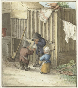 Jean Bernard - Drie kinderen spelend met een varkensblaas.webp