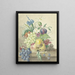 a Still Life of Flowers and Fruits - Jean Bernard — framed artwork on a wall