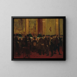Au cercle - Jean Béraud — framed artwork on a wall