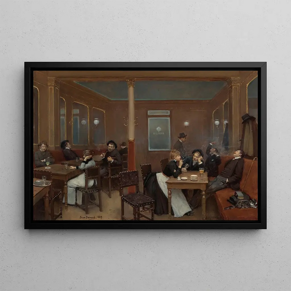 Student Brewery Painting - Jean Béraud — framed artwork on a wall