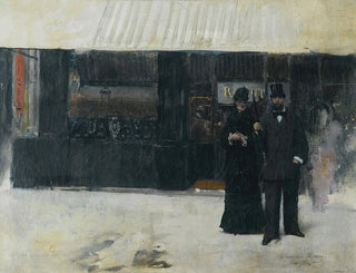 Couple devant une bijouterie - Jean Béraud — artwork view