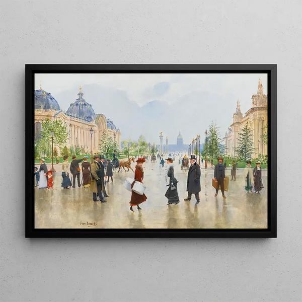 Entre le Petit et le Grand Palais, avenue Alexandre-III - Jean Béraud — framed artwork on a wall
