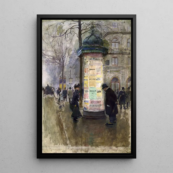 La colonne Morris - Jean Béraud — framed artwork on a wall