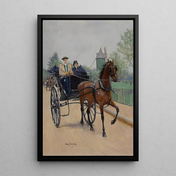 The Buggy - Jean Béraud — framed artwork on a wall