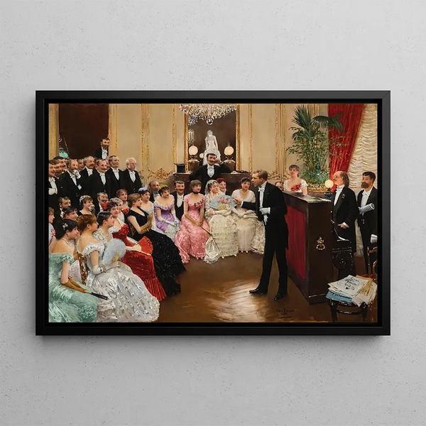The Monologue - Jean Béraud — framed artwork on a wall