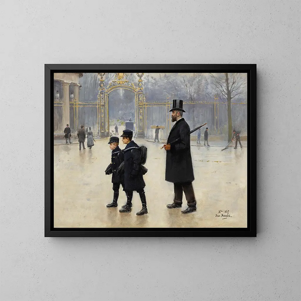Le parc Monceau - Jean Béraud — framed artwork on a wall