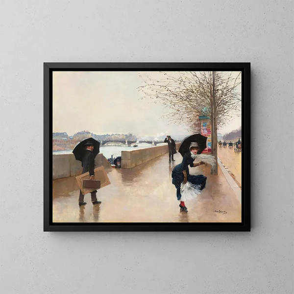 The Wind - Jean Béraud — framed artwork on a wall