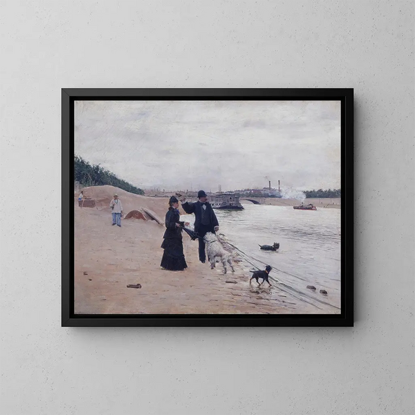 Les bords de la Seine - Jean Béraud — framed artwork on a wall